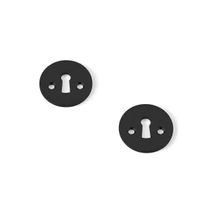 Nyckelskylt - Gammaldags, matt svart (RAL 9005), passar bl.a. till Arne Jacobsen dörrgrepp • d line