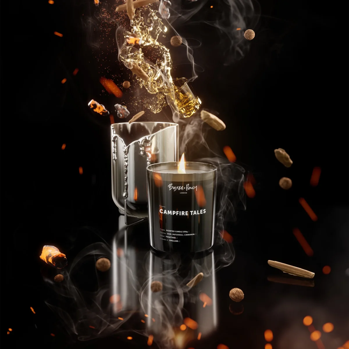 Doftljus och ljusstake, stål • Buster + Punch - Bild 4