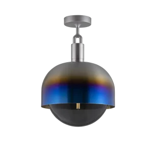 Forked Ceiling Shade Globe Large taklampa, rökfärgat glas och bränt stål • Buster + Punch