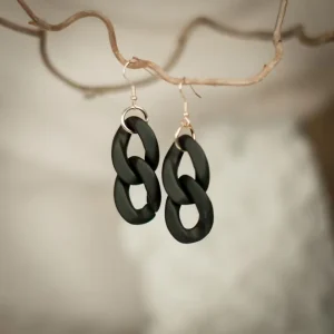 Örhängen Chains Of Colour, Svart