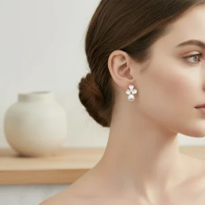 Örhängen Flower Pearl