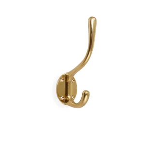 Göteborg • Hattkrok i polerad mässing med lack 120 mm.