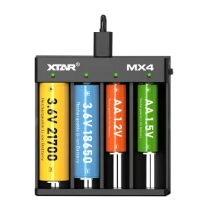 Laddare Xtar MX4 18650/21700/AA/AAA