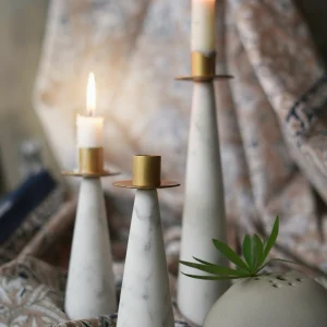 Ljusstake Amfi Marble, Vit