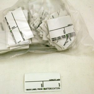 ca 500 Testetikett för 18650 celler