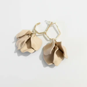 Örhängen Midnight Drops, Beige