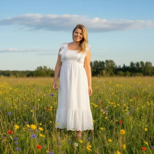 Klänning Boheme, vit