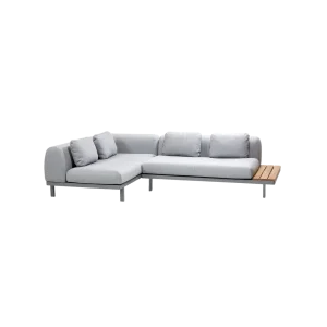 Space kompakt hörnsoffa med sidobord - 2 moduler