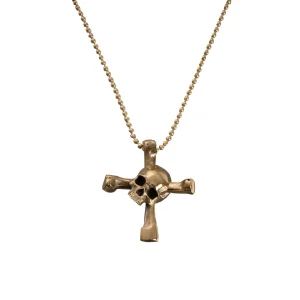 Skull trumnyckel/halsband av Travis Barker, mässing • Buster + Punch
