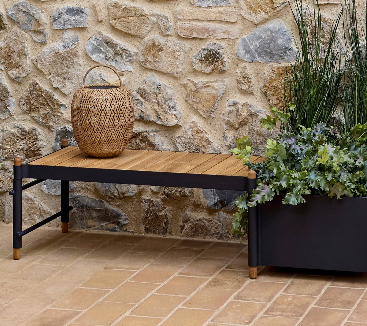 Sticks bänk med blomlåda - Bild 9