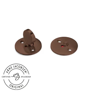 Arne Jacobsen toalettsits i brons med röd/vit markering • d line