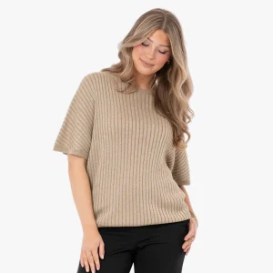 Stickad Top Frances, Antique gold