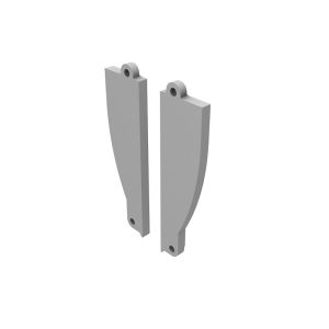 Aluminiumprofil Gips Indirekt Ändbitar 2st