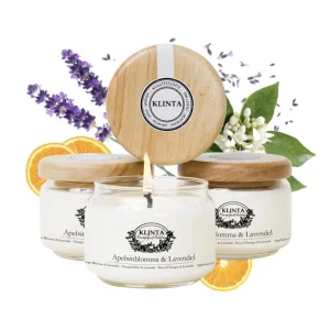 Stort doft/massageljus, Apelsinblomma & Lavendel