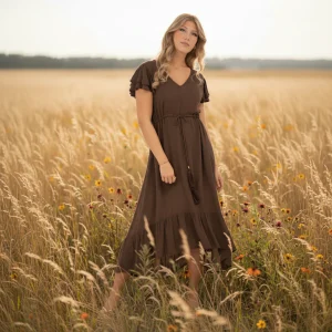 Klänning Jane, Brun