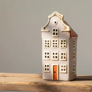 Ljuslykta, Keramikhus Grått 19cm