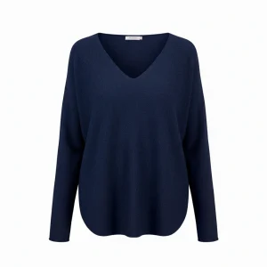 Finstickad tröja Hella, Marin