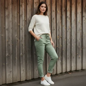 Stretchbyxa Signe, Ljus Army