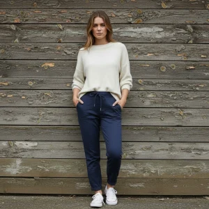 Stretchbyxa Signe, Marinblå